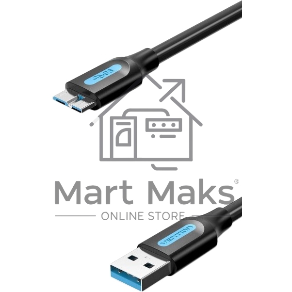 Кабель Vention USB 3.0 AM/micro B - 0,25м. Кабель Vention USB 3.0 AM/micro B - 0,25м.