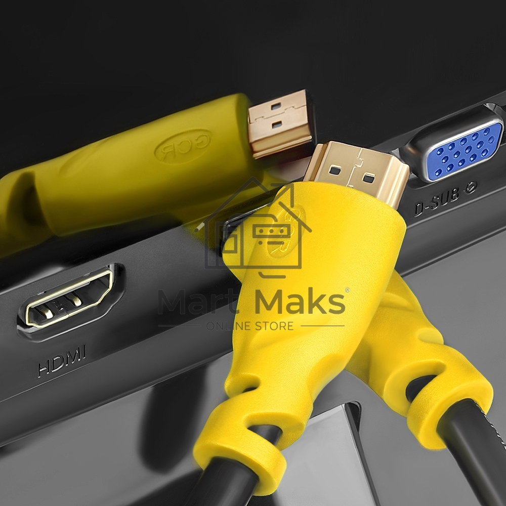 Кабель Greenconnect Кабель 1.5m v1.4 HDMI M/M черный, желтые коннекторы, OD7.3mm, 30/30 AWG, позолоченные контакты, Ethernet 10.2 Гбит/с, 3D, 4K, экран (GCR-HM340-1.5m)
