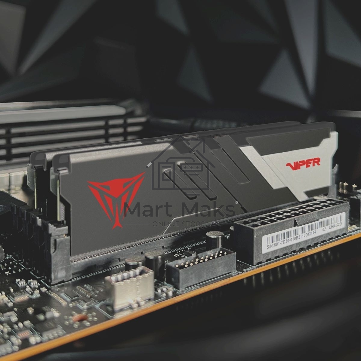 Оперативная память Patriot Viper Venom, DDR5, 32GB (2x16GB), 7200MHz, CL34, DIMM, с радиатором, черный