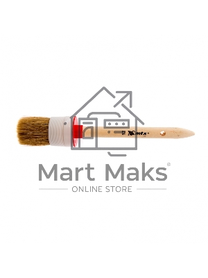 Кисть круглая №12 (45 мм), натуральная щетина, деревянная ручка MTX 82082