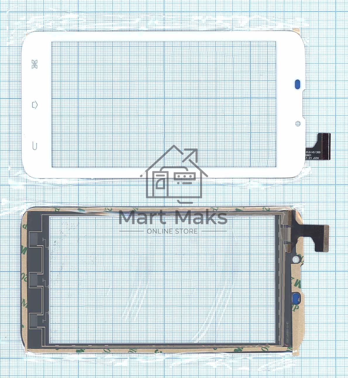 Сенсорное стекло (тачскрин) Explay Tab mini. белое