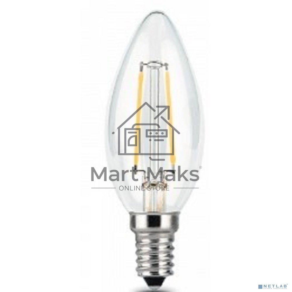 Лампа светодиодная Filament Свеча E14 9Вт 4100К GAUSS 103801209