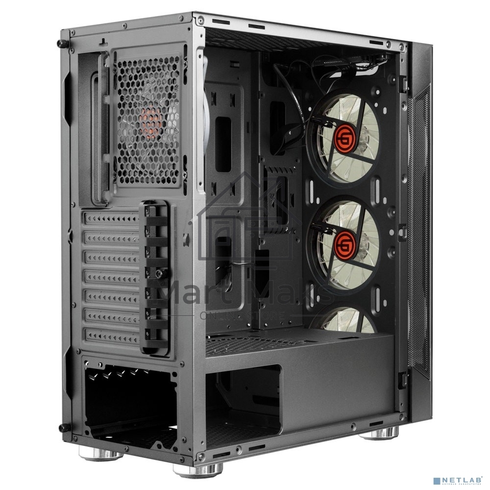 Компьютерный корпус Ginzzu CL280 FAN 12CM RGb*4 USB3.0 Window