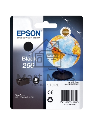 Картридж струйный Epson T266 (C13T26614010) черный (250 стр) для WF-100