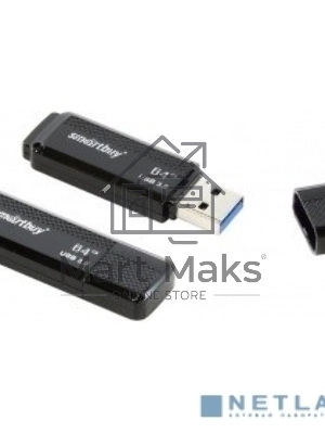 Флешка USB Smartbuy Dock Black (SB64GbDK-K3), 64Gb, USB 3.0, R/W 75/25, черный