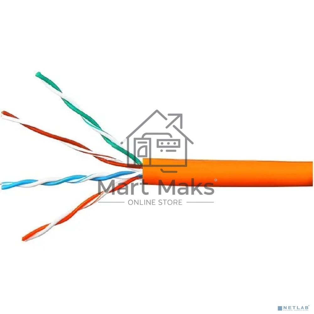 Кабель Cablexpert Россия UPC-5051E-LSZH-4-CU indoor, UTP-LSZH 4x2x0.51, медный, кат.5e, однож., 305м, box, оранжевый
