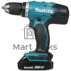 Дрель-шуруповерт Makita DDF453SYE, 18 В, 1,5 Ач, 42 Нм, щеточный