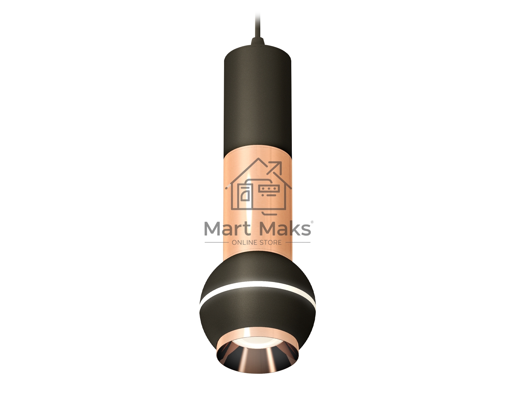 Светильник Ambrella XP1102040 SBK/PPG черный песок/золото розовое полированное MR16 GU5.3 LED 3W 4200K