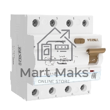 Устройство защитного отключения Werkel 3P+N 40 A 30 mА  АС  6 kА W914P406