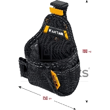 Поясная сумка KRAFTOOL KP-5 с быстросъемным креплением FastClip, 5 карманов и петель, 150 х 190 мм, (38778)