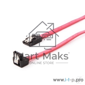 Кабель Cablexpert Кабель интерфейсный SATA, 80см, угловой разъем, 7pin/7pin, защелка (CC-SATAM-DATA90-0.8M)