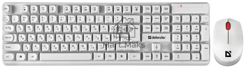 Клавиатура + мышка Defender MILAN C-992 RU WHITE