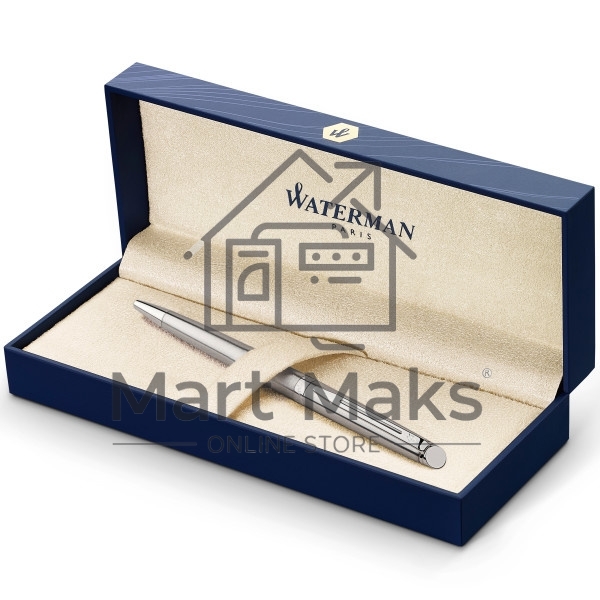 Ручка шариковая Waterman Hemisphere (CWS0920470) Steel CT M, синие чернила, подарочная коробка