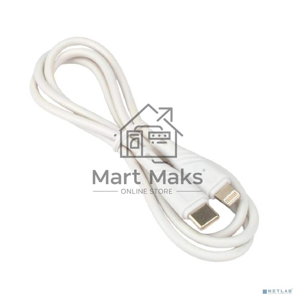 Кабель USB2.0 Cablexpert CCB-USB2-CMAPO1-1MW, Type C/Lightning, Classic 0.1, 2.1A, 20Вт, QC3.0,1м, белый, коробка