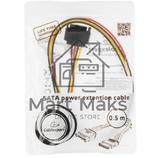 Удлинитель кабеля питания SATA Cablexpert CC-SATAMF-02, 15pin(M)/15pin(F), 50 см