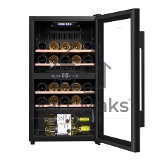 Винный шкаф Maunfeld MFWC-85D28 черный, 80 л, 2 отсека, 28 бут., класс G