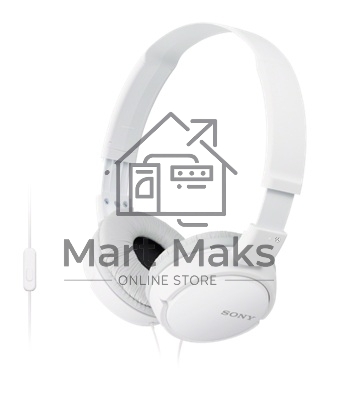 Гарнитура мониторы Sony MDRZX110APW.CE7 1.2м белый проводные (оголовье)