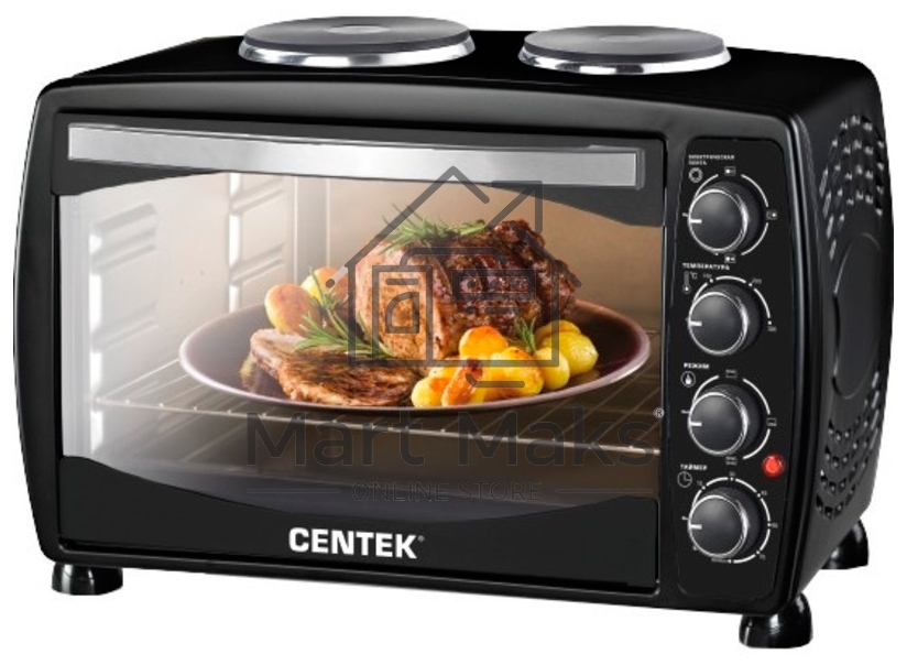 Мини-печь Centek CT-1531-42 CONVECTION (черн) 42л 1600Вт, 5 режимов, конвекция