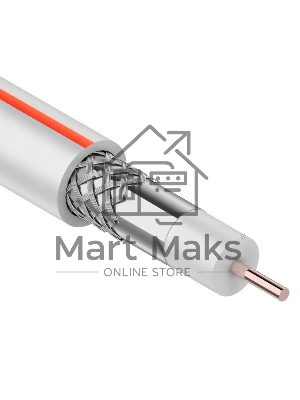 Кабель коаксиальный PROconnect SAT 50M, 75 Ом, CCS/Al/Al, 75%, бухта 50 м, белый