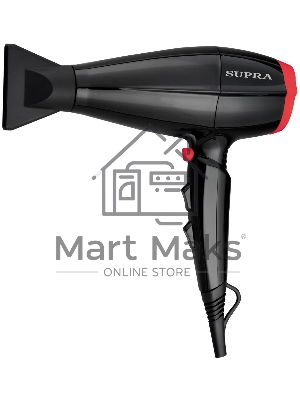 Фен SUPRA PHS-2017M черный/красный