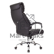 Кресло руководителя Бюрократ T-9904NSL Leather Venge Black черный, искусственная кожа, крестовина металл хром