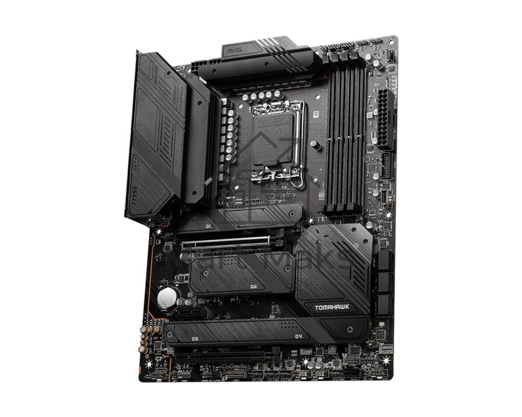 Материнская плата MSI MAG Z790 TOMAHAWK WIFI, LGA 1700, Intel Z790, 4xDDR5, 7xSATA, 4xM.2, 1xPCIe 4.0 x4, 1xPCIe 5.0 x16, 1xHDMI, 1xDP, 1x2.5Gb LAN, 4xUSB-A 3.2 Gen 1, 4xUSB-A 3.2 Gen 2, 1xUSB-C 3.2 Gen 2, 1xUSB-C 3.2 Gen 2x2, 5x3.5 мм, 7.1, Standard-ATX