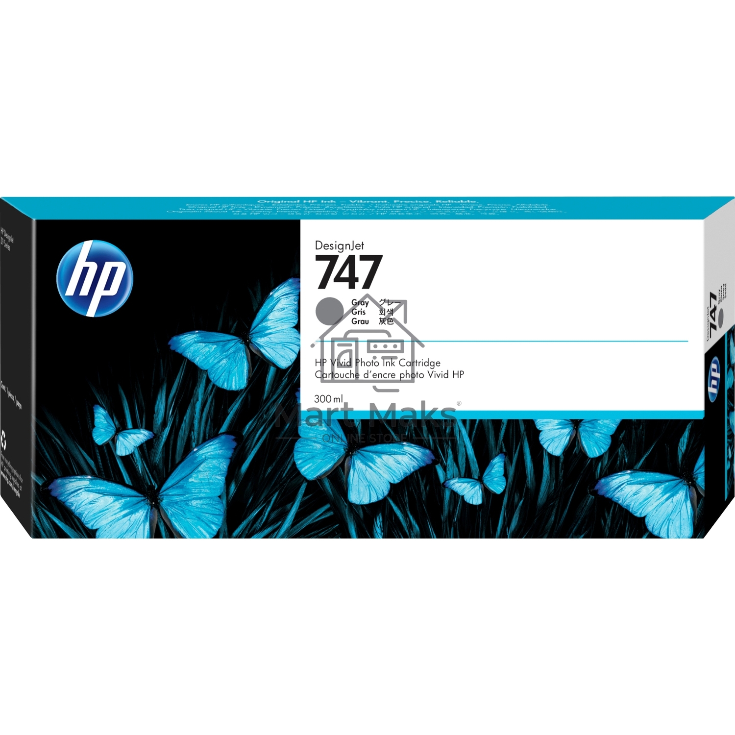 Картридж струйный HP 747 300-ml хроматический серый для HP DesignJet Z9+