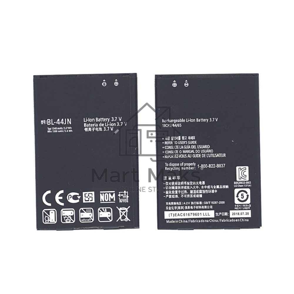 Аккумуляторная батарея BL-44JN для LG Optimus черный, P970 1500mAh 3,7V
