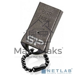 Флешка USB R/W Silicon Power 8Gb Touch T01 SP008GBUF2T01V1K USB2.0 черный/серебристый