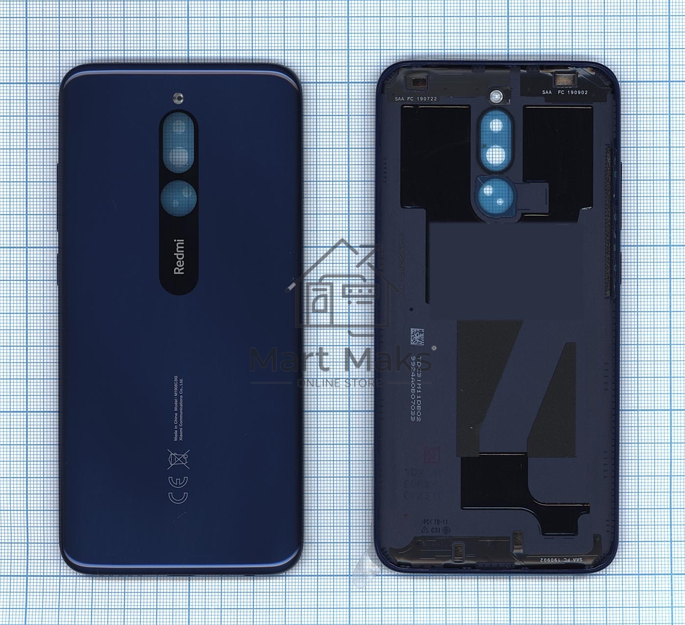 Задняя крышка для Xiaomi Redmi 8 синяя