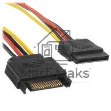 Удлинитель кабеля питания SATA Cablexpert CC-SATAMF-02, 15pin(M)/15pin(F), 50 см
