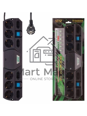 Сетевой фильтр Most TRG 2м (10 розеток) черный (коробка) Сетевой фильтр Most TRG 2м (10 розеток) черный (коробка)