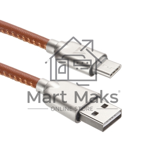 Кабель USB ACD-Allure Type-C ~ USB-A Кожа, 1м, коричневый (ACD-U926-C2N)