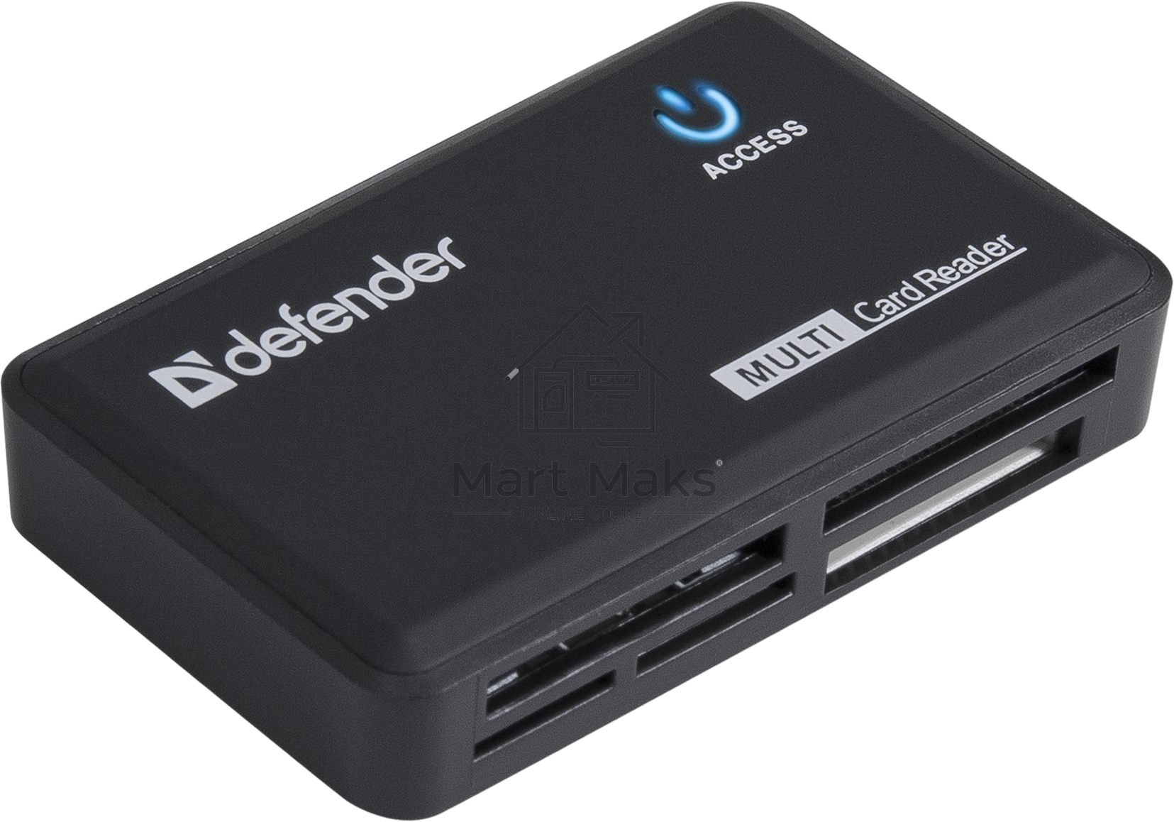 Кардридер DefenderOPTIMUS, до 4 типов карт одновременно + кабель USB 2.0 A(M) - MiniB (M) длина 1 м.