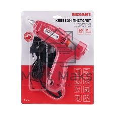 Клеевой пистолет Rexant 60 Вт O 11 мм С КНОПКОЙ (блистер)