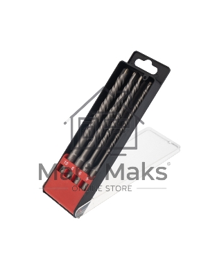 Набор буров по бетону Kranz 5-6-8-10х160 мм, 4 шт., в пластиковой коробке SDS PLUS