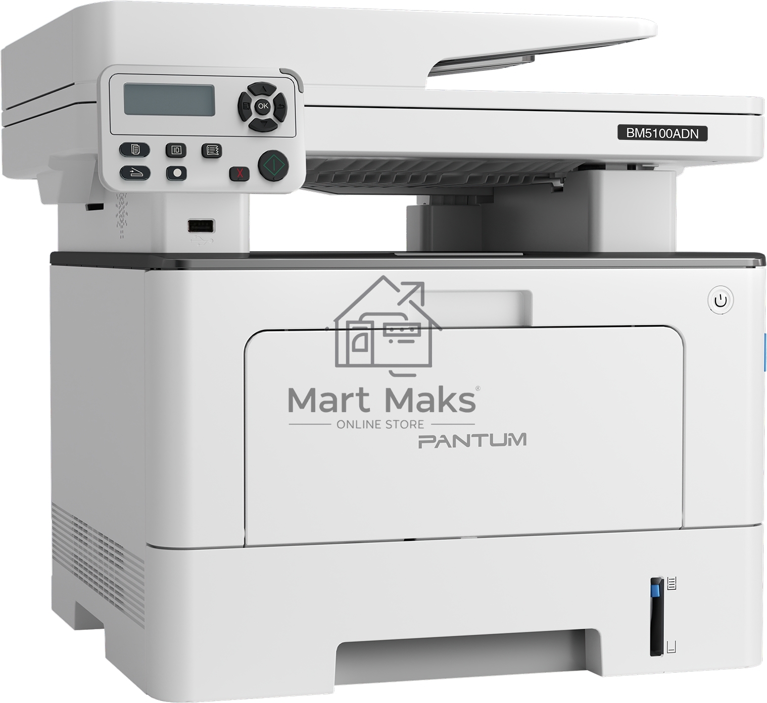 МФУ лазерный Pantum BM5100ADN, A4, ч/б, печ. до 40 стр/мин., скан. до 24 стр/мин., 1200 x 1200 dpi, USB, RJ-45