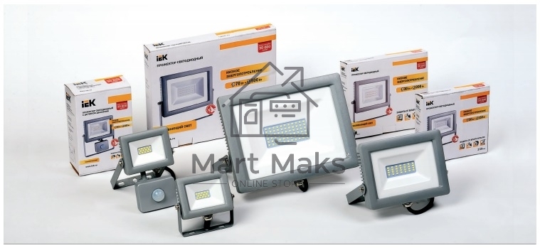 Прожектор Iek LPDO702-20-K03 СДО 07-20Д светодиодный серый с ДД IP44 IEK