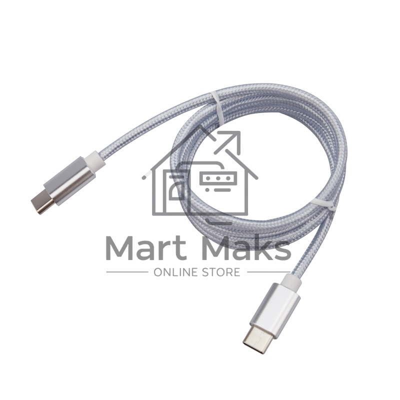 Кабель Type-C - Type-C 2,4A/1m/PVC/белый/Rexant
