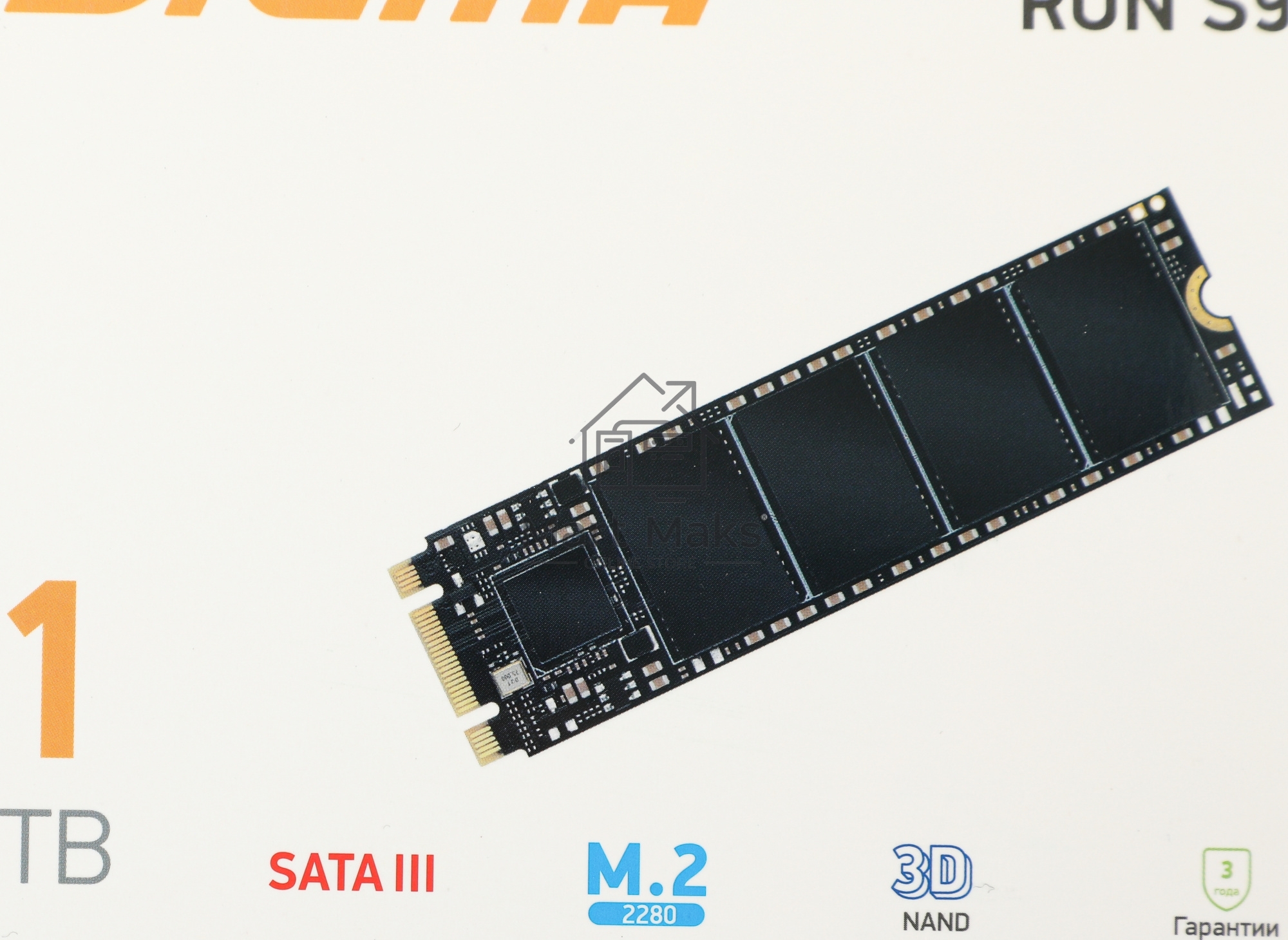 Накопитель SSD Digma Run S9, 1ТБ, SATA III, M.2 2280, R/W 530/480