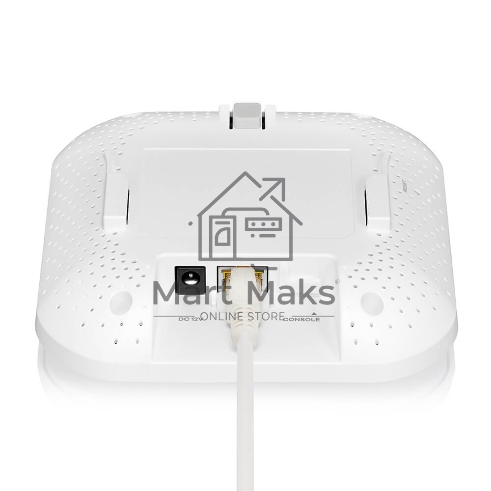 Точка доступа Zyxel NebulaFlex NWA90AX PRO, WiFi 6, 802.11a/b/g/n/ac/ax (2,4 и 5 ГГц), MU-MIMO, антенны 3x3, до 575+2400 Мбит/с, 1xLAN 2.5GE, PoE, защита от 4G/5G, БП в комплекте