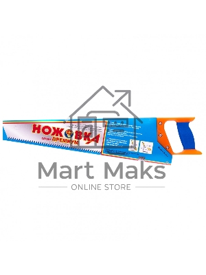 Ножовка по дереву Россия 500 мм, шаг зубьев 6,5 мм, пластиковая рукоятка 23165