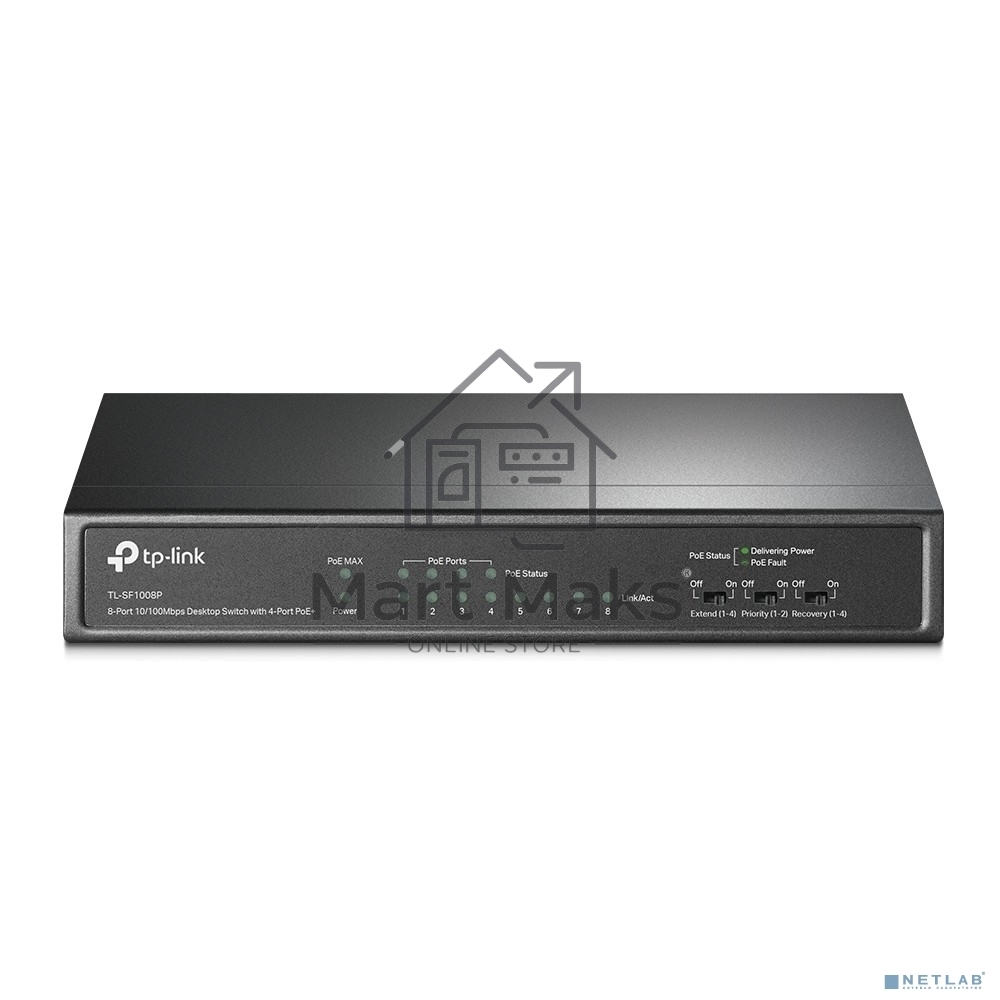 Коммутатор TP-Link SMB TL-SF1008P Коммутатор 8-port 10/100M Desktop PoE Switch