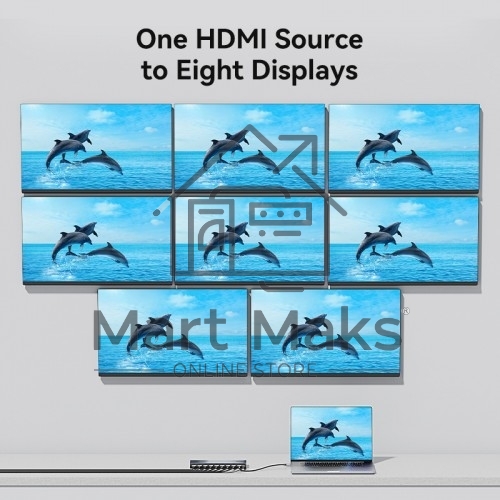 Разветвитель - сплиттер Vention HDMI 19F/8x19F на 8 мониторов