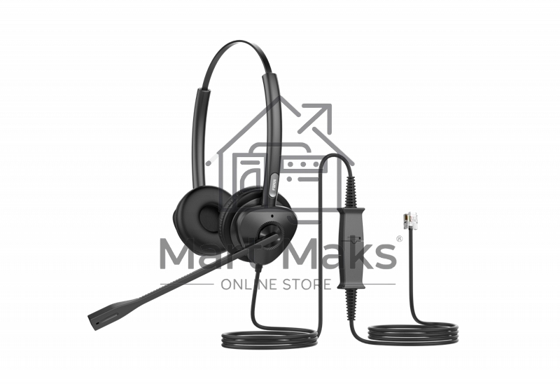 Бинауральная USB-гарнитура Fanvil HT302, стерео, HD звук, переходник QD на RJ9