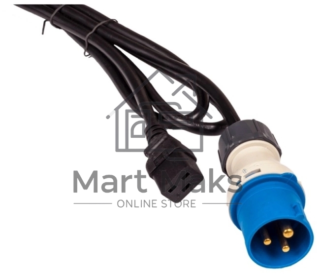 Шнур питания C19-I309 Male, 3х2.5, 220В, 16А, черный, 2.5 метра