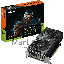Видеокарта GIGABYTE GeForce RTX 5060 WINDFORCE MAX OC V2, 8 GB GDDR7, 128 bit, 3xDisplayPort, HDMI, GPU 2512 MHz