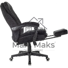 Кресло руководителя Бюрократ T-9950MSG-F Fabric черный Light-20, крестов. пластик, подст. для ног