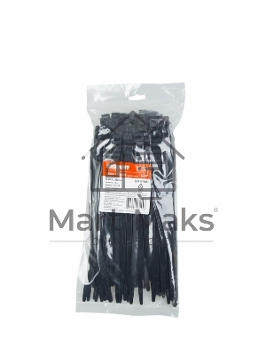 Хомут-стяжкa нейлоновая усиленная с двойным горизонтальным замком Rexant 260x9,0 мм, черная, упаковка 100 шт.