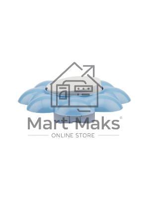 Выключатель одноклавишный KRANZ HAPPY Цветок скрытой установки, белый/голубой